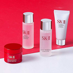 SK-II 中样四件套（洗面奶20ml+清莹露30ml+神仙水30ml+面霜15ml）