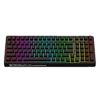 ROYAL KLUDGE G98 正刻版 100键 2.4G蓝牙 多模无线机械键盘 黑色 海盐柠檬PRO静音轴 RGB