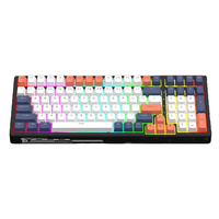 ROYAL KLUDGE G98 正刻版 100键 2.4G蓝牙 多模无线机械键盘 蓝莓黑 RK黄轴 RGB