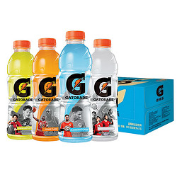 GATORADE 佳得乐 Pepsi-Cola/百事可乐佳得乐运动功能性电解质果味水饮料600ml瓶X6