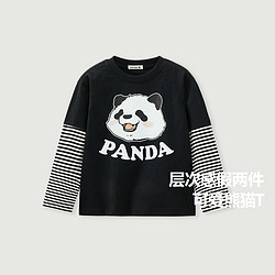 mini balabala 迷你巴拉巴拉 Mini Bala 迷你巴拉巴拉 萌趣熊猫儿童T恤