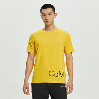 Calvin Klein CK运动夏季男士简约圆领醒目大印花跑步健身短袖T恤4MS2K111