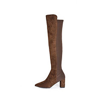 STUART WEITZMAN CARLY系列 女士磨砂皮长靴 WE0901298D-BRO