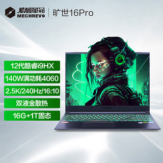 机械革命 旷世16 Pro 16英寸游戏本笔记本电脑(i9-12900HX 16G 1T RTX4060 240HZ 2.5K屏 ）