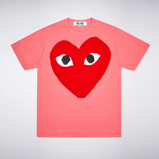 COMME des GARÇONSCOMME DES GARCONS川久保玲CDG PLAY新潮彩色大爱心印花休闲短袖t恤男女款 天蓝色 女M
