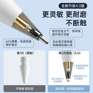 shezi 奢姿 适用apple pencil笔头替换二代针管ipencil金属透明