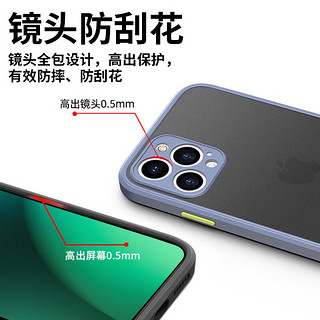 世咏（SHIYONG） 苹果14pro手机壳 iphone14pro保护套全包镜头超薄防摔半透明磨砂 苹果14pro+全屏钻石膜