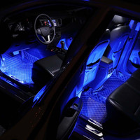 锋上车内氛围灯改装汽车usb七彩爆闪脚底气氛装饰led音乐节奏灯免接线 汽车氛围灯