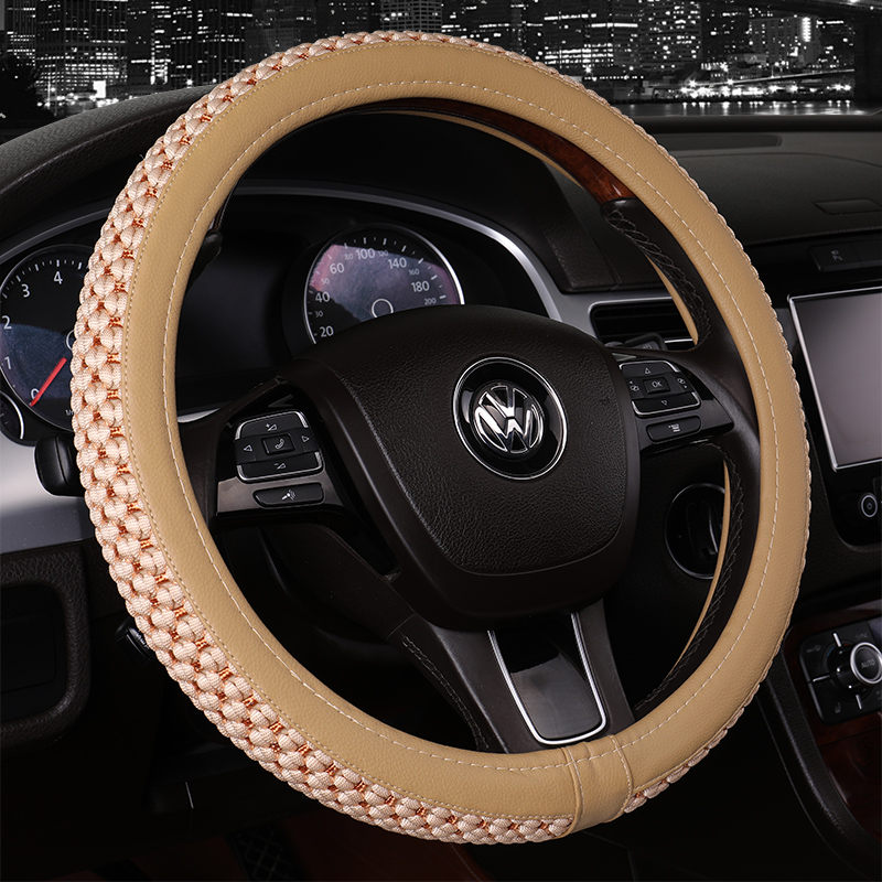 金澳羊 北京现代ix35领动悦动瑞纳名图I30胜达朗动途胜方向盘套四季冰丝