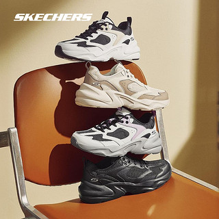 SKECHERS 斯凯奇 秋季踏浪老爹鞋男女同款复古休闲运动鞋子