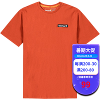 Timberland添柏岚短袖男夏季户外运动半袖宽松透气简约时尚T恤A26S7 A26S7CL7/橙色 XL/185