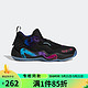 adidas 阿迪达斯 男鞋2022新款运动鞋米切尔3代实战篮球鞋 GV7258  黑/浅紫 42