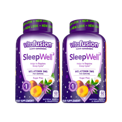 vitafusion 美国进口褪黑素安眠助睡眠退黑色素睡眠软糖 60粒*2瓶