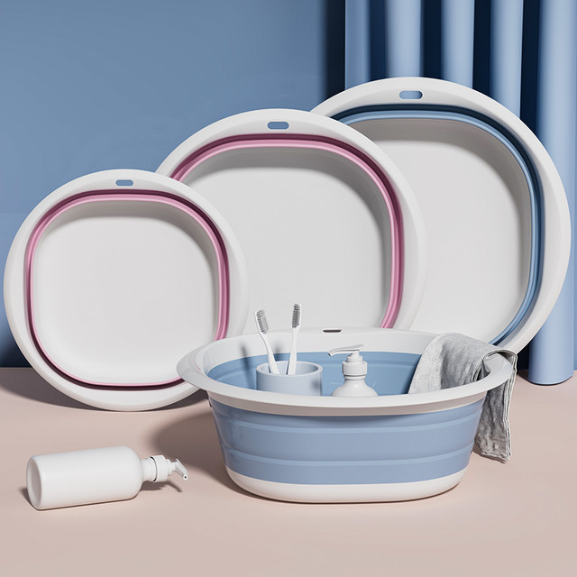 BARAHONDA 巴洛侯 可折叠洗脸盆家用便捷式旅行学生婴儿产妇洗衣泡脚塑料大小水盆子