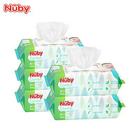有券的上：Nuby 努比 带防尘盖婴儿柔湿巾 80抽*5包