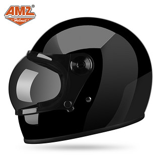 AMZ摩托车头盔复古机车全盔男女3C认证夏季哈雷帽电动车四季