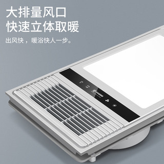 木林森风暖浴霸灯具集成吊顶照明排气扇一体卫生间取暖浴室暖风机 D4浴霸*2+方灯*2