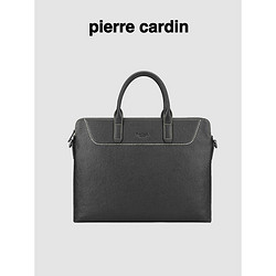 pierre cardin 皮尔·卡丹 皮尔卡丹男包牛皮商务大容量手提包时尚休闲公文包