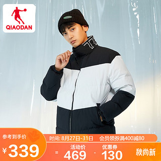 QIAODAN 乔丹 男子运动羽绒服 XGM43202385 黑色/白色 L