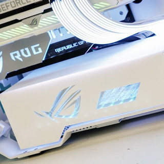 华硕 ASUSrog全家桶i7 13700 4090 磁动力白色机箱直播电竞组装电脑游戏水冷主机 信仰之眼发光装饰电源仓