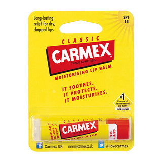 Carmex 美国小蜜缇润唇膏秋冬干燥保湿滋润补水防晒淡唇纹唇膜SPF15支装 草莓味