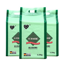 AATURELIVE N1爱宠爱猫 2.0mm混合猫砂  3.25kg*3袋