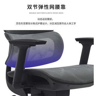菲迪-至成人体工学椅电脑椅子可躺电竞椅久坐舒适家用办公座椅老板椅学习椅 空气座垫+3D扶手+3D腰托+搁脚灰