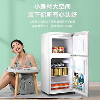 志高（CHIGO）复古冰箱小型大容量家用租房电冰箱 化妆品冰箱冷藏冷冻一级能效小冰箱节能省电 BCD-58A118D云漫白