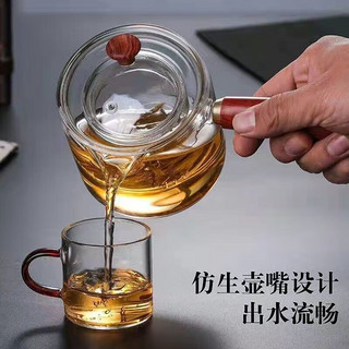 惠寻 玻璃侧把杯 2只