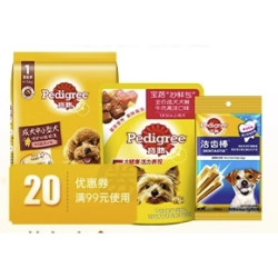Pedigree 宝路 中小成犬粮500g+妙鲜包+小磨星
