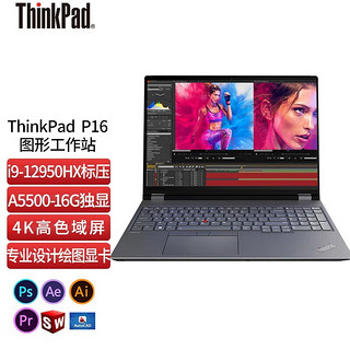 ThinkPad P16 2022 16英寸 3D绘图设计师专业移动图形工作站ibm笔记本电脑 i9-12950HX A5500-16G显06CD 128G内存 8T固态硬盘 定制版