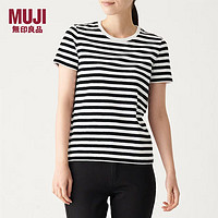 MUJI 無印良品 女士圆领短袖T恤 BBB01A0S