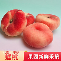 绿养道 北京平谷蟠桃子新鲜鲜桃 新鲜水果 平谷桃子 蟠桃2.5kg