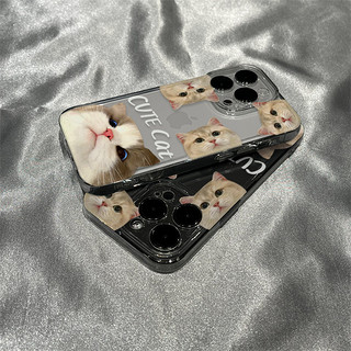 苹果/华为/vivo/oppo/小米小众ins搞怪猫咪透明手机壳全包软套女