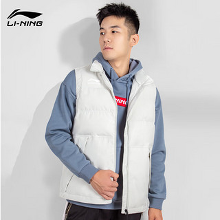 李宁（LI-NING） 羽绒马甲男冬季保暖运动训练比赛背心防风运动服上衣成人坎肩 羽绒马甲 053-4 4XL