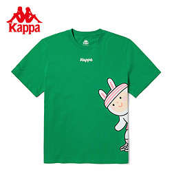 Kappa 卡帕 运动短袖女子户外休闲夏季圆领印花上衣半袖K0D42TD83M