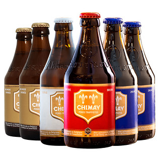 88VIP：CHIMAY 智美 比利时智美红蓝白金帽修道院精酿啤酒330ml*6瓶混合装