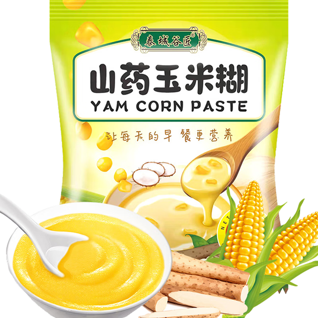 Amazon | 泰城谷匠奶粉山药玉米糊玉米粥500g/罐，冲泡速食玉米粉