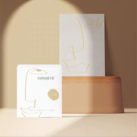 cokoeye 可可爱美瞳半年抛彩色隐形眼镜小黑环自然混血漫画眼1片装*4