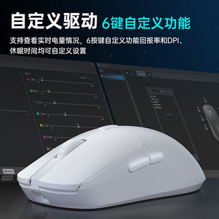 HP 惠普 M23G无线鼠标电竞游戏双模可充电有线白色笔记本PAW3325