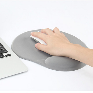 灵蛇（LINGSHE) 鼠标垫硅胶经典护腕垫 手托创意简约笔记本电脑鼠标腕托滑鼠垫 护手护腕垫  H02   商务灰