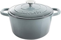 CROCK-POT Artisan 5 夸脱 约4.73L搪瓷铸铁圆形荷兰锅，石板灰色