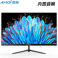 AMOI 夏新 曲面电脑显示器超薄高清家用办公游戏液晶监控便携直播显示屏幕 24英寸黑色