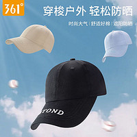 抖音超值购：361° 棒球帽纯棉帽子男女通用遮阳大头围运动休闲户外运动鸭舌帽