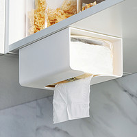 SP SAUCE 倒挂厨房纸巾盒家用免打孔壁挂式纸巾架浴室卫生间厕所抽纸厕纸盒