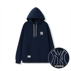 NEW ERA 纽亦华 春秋新款MLB NY/LA刺绣连帽卫衣男女情侣款潮牌穿搭上衣