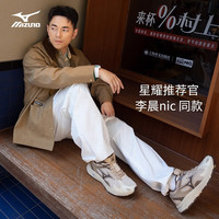 美津浓（MIZUNO）RACER Sx永璞联名 男女运动跑步鞋复古老爹鞋 缓震慢跑鞋 17/麦槮色/咖啡棕 36