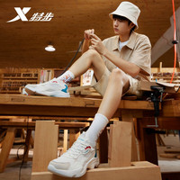 特步(XTEP)范丞丞明星同款|国潮男鞋休闲鞋气垫运动老爹鞋夏秋透气网面鞋男 4-水湖蓝-街头 41