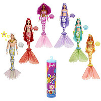 Barbie 芭比 泡水盲盒彩虹美人鱼童话换装娃娃小凯莉女孩水溶玩具