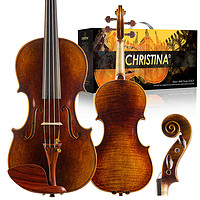 Christina 克莉丝蒂娜（Christina）进口欧料小提琴S300B考级演奏级手工实木成人学生乐器3/4